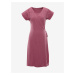 Růžové dámské zavinovací šaty Alpine Pro SOLEIA