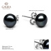 Gaura Pearls Stříbrné náušnice s černou perlou Hayley I, stříbro 925/1000 EFB08-N/B Černá