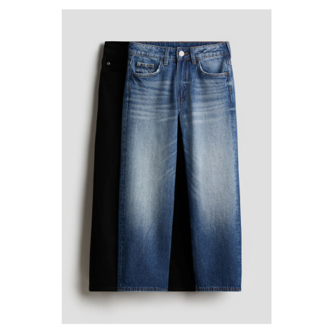 H & M - Loose Fit Jeans 2 kusy - modrá H&M