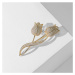 Éternelle Luxusní brož se zirkony Natasha - tulipán B7057-XT0755B Zlatá