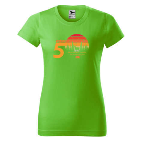 DOBRÝ TRIKO Dámské tričko s potiskem 50 let myslivost Barva: Apple green