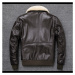 Pánská kožená bunda G1 se zimním plyšovým límečkem