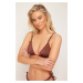 Trendyol Brown Triangle Accessory Bikini Top