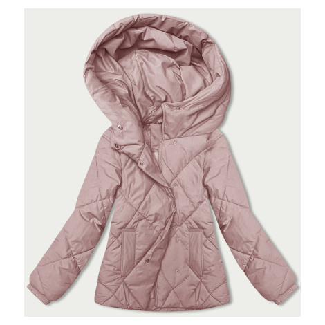 Růžová dámská bunda pro přechodné období (5M3175-46) J.STYLE