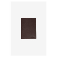 AC&Co / Altınyıldız Classics Men's Brown Special Gift Boxed Faux Leather Handmade Passport Holde