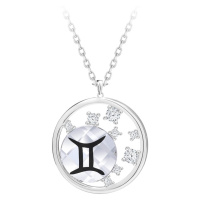 Preciosa Stříbrný náhrdelník s českým křišťálem Blíženci Sparkling Zodiac 6150 86 (řetízek, přív