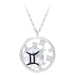 Preciosa Stříbrný náhrdelník s českým křišťálem Blíženci Sparkling Zodiac 6150 86 (řetízek, přív