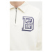 Bavlněná mikina Billionaire Boys Club College Quarter Zip pánská, béžová barva, s potiskem, B243