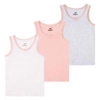 lupilu® Dívčí košilka s BIO bavlnou, 3 kusy (růžová/šedá/bílá)