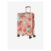 Tyrkysovo-růžový květovaný cestovní kufr Travelite Cruise 4w L