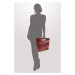 Červená kožená elegantní zipová kabelka Samantha Arwel