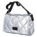 Módní látková taška s prošíváním Eladio, stříbrná