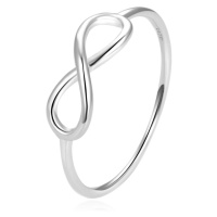 Beneto Elegantní stříbrný prsten Nekonečno AGG357