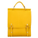 Dámský kožený batoh žlutý - ItalY Malechio žlutá