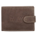 Pánská kožená peněženka na šířku Wild Zaran, tmavě hnědá