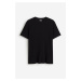 H & M - Tričko z ažurového úpletu Regular Fit - černá
