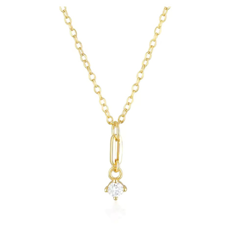 OLIVIE Stříbrný minimalistický náhrdelník GOLD 8649