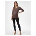 Hnědé vzorované těhotenské tričko Dorothy Perkins Maternity