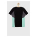 Dětské bavlněné tričko adidas U 3S CB TEE černá barva