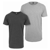 Urban Classics / Shaped Long Tee 2-Pack cha/gry