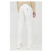 Kalhoty Emporio Armani pánské, bílá barva, jednoduché