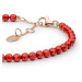 Gaura Pearls Luxusní náramek s pravými korály Patricia - stříbro 925/1000 224-98B Červená 17 cm 