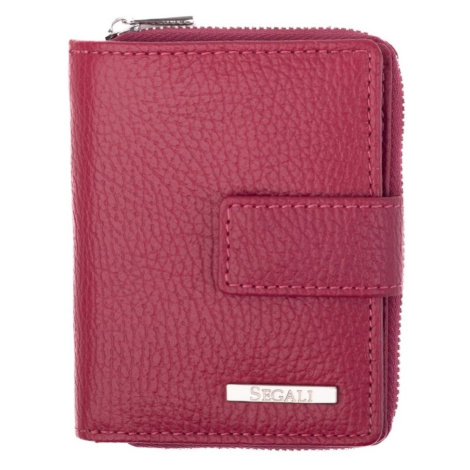 SEGALI Dámská kožená peněženka SG-27618 růžová