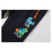 Chlapecké tepláky - KUGO JT8501, tmavě modrá / oranžové zipy Barva: Modrá tmavě