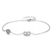 GRACE Silver Jewellery Stříbrný náramek Thalassa - symbol nekonečna a Evil Eye NR-KLTB030 Stříbr