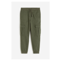 H & M - Kalhoty cargo Slim Fit - zelená