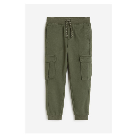 H & M - Kalhoty cargo Slim Fit - zelená H&M