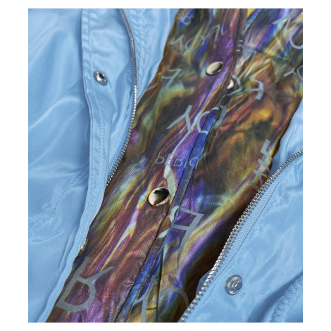 Světle modrá/vícebarevná dámská bunda s ozdobnou kapucí (YR2022) ZAC&ZOE