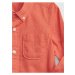 Oranžová klučičí košile z bavlny a lnu GAP