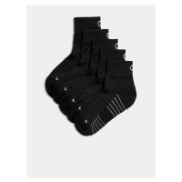Sada pěti párů pánských sportovních ponožek v černé barvě Marks & Spencer