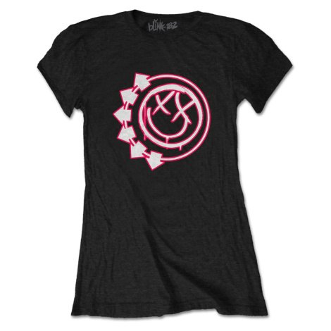 RockOff Dámské bavlněné tričko BLINK-182: Six arrow smile - černé