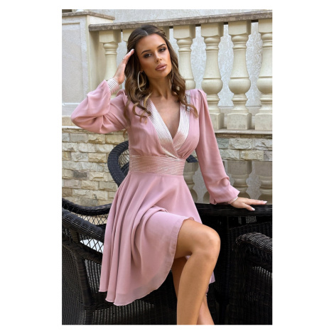 Světle růžové midi šaty Marcia BICOTONE