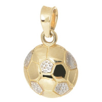 Přívěšek ze žlutého zlata fotbalový míč ZZ1099F + dárek zdarma
