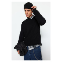 Trendyol Limited Edition Black Regular/Real Fit Premium Soft Touch Sweatshirt