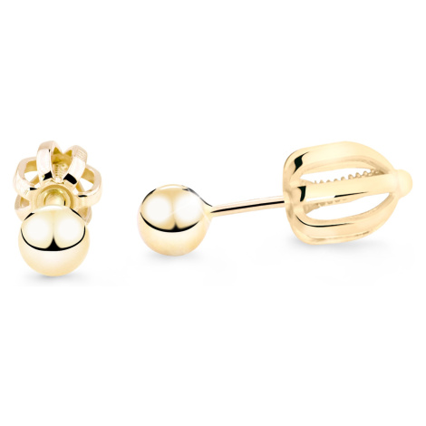 Cutie Jewellery Minimalistické náušnice pecky ze žlutého zlata Z5014-30-X-1