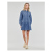 Tommy Jeans TJW CHAMBRAY SHIRT DRESS Modrá