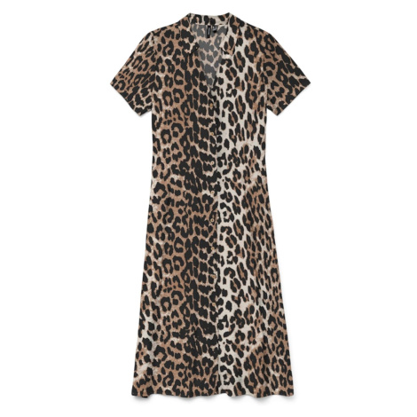 VERO MODA Košilové šaty 'VMJOSIE' krémová / světle hnědá / černá