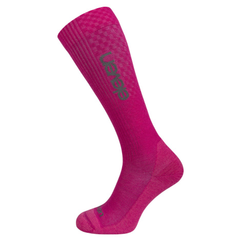 Kompresní merino podkolenky ELEVEN Fuchsia