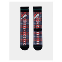 Modro-červené pánské ponožky s vánočním motivem XPOOOS