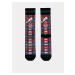 Modro-červené pánské ponožky s vánočním motivem XPOOOS