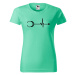 DOBRÝ TRIKO Dámské tričko s potiskem Tep stetoskop Barva: Středně zelená