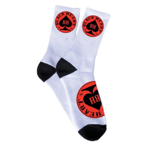 Ponožky BLACK HEART Red Ace Socks bílo-černo-červená BLACKHEART