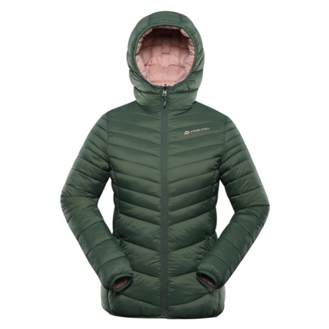 Bunda dámská ALPINE PRO EROMA oboustranná zelená