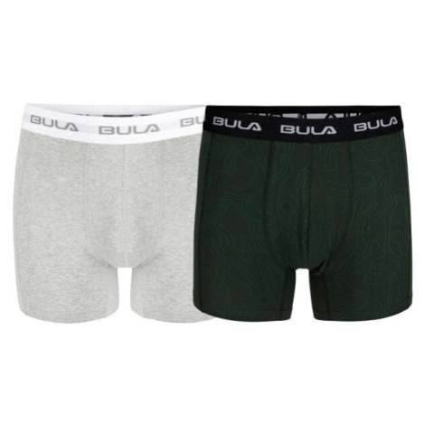 Bula 2 PK BULA BOXER Pánské boxerky, šedá, velikost