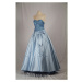 luxusní modré plesové společenské šaty Lucia