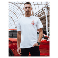 Dstreet Jedinečné bílé tričko s popisem